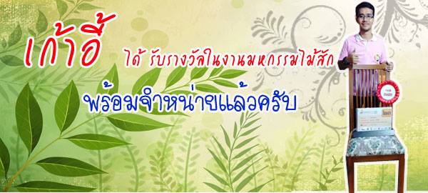 เก้าอี้ของเราได้รับรางวัลในงานมหกรรมไม้สัก